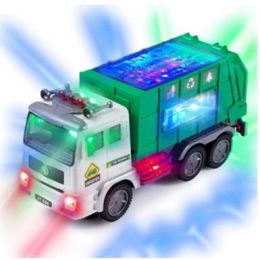 Imagem de Brinquedo Infantil Caminhão Coletor De Lixo Com Som E Luzes 4d - Toys