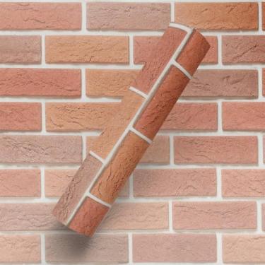 Imagem de Papel De Parede Adesivo Estilo Tijolinho Padrão Vermelho Casa E Quarto