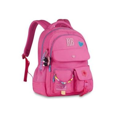 Imagem de Mochila de Costas Rebecca Bonbon Soft Miçangas RB24593 Nylon, Rosa