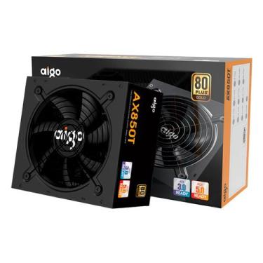 Imagem de Fonte Aigo AX850T ATX 850W 80 Plus Gold PFC Ativo Full Bivol, preto