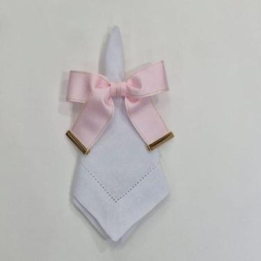 Imagem de Porta Guardanapo Laço Lurex com Ponteira - Decor Madame Blue, Rosa