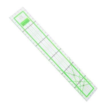 Imagem de Régua De Costura, Régua De Quilting Marcação De Corte Alta Transparente Clear Patchwork Réguas Grades Modelo Retângulo Colcha Antiderrapante Suprimentos De Posicionamento Preciso Plástico Para Medir T