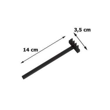 Imagem de Jardim Zen Ancinho De Madeira Mini Rastelo MDF Preto - Shop Aniz