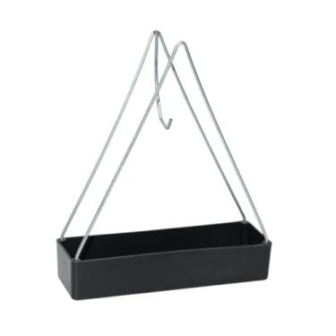 Imagem de Fenteer Porta de bobina pendurada queimador de incenso de bobina em espiral externo Caixa de incenso de presente Incense Burner para o quarto da sala de estar, Preto