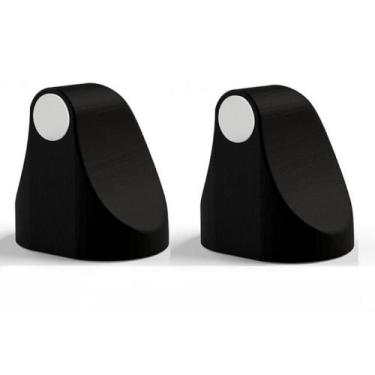 Imagem de Kit C/02 - Fixador Magnético Trava Porta Adesivo Preto Fosco - Comfort