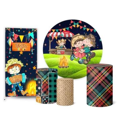 Imagem de Trio Capas Cilindro + Painel Redondo + Lateral Festa Junina (K2FJN0006)