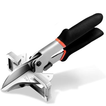 Imagem de Alicate Tesoura Corte Esquadria Ângular Moldura Acabamento Ajustável 45 a 135 Graus Ferramenta Manual Para Cortar Madeira Plástico PVC Premium