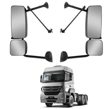 Imagem de Espelho Retrovisor e Auxiliar p MB Atego 2010 2011 2012 2013 - Fabbof