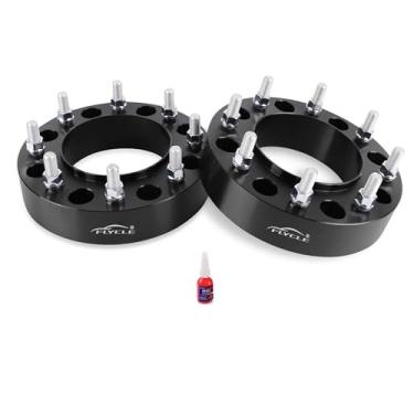 Imagem de FLYCLE Espaçadores de roda Hubcentric 8x210 5.1 cm para Silverado 3500 HD DRW 2011-2025, GMC Sierra 3500 HD DRW 2011-204, espaçadores de roda 8 x 210 mm, furo de cubo de 154,2 mm com M14 x 1,5 para