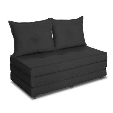 Imagem de Pufe Cama Dobrável Casal 130 Com 02 Almofadas Premium - Due Decor, Lin