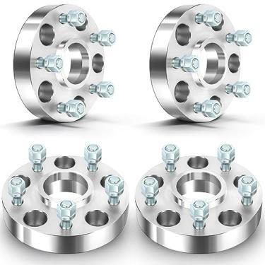 Imagem de SCITOO Espaçadores de roda Hubcentric 4 peças de 3,17 cm 5 Lug 5 x 5 a 5 x 5 5 x 127 mm espaçador de roda de 1/2" x 20 pinos 71,5 mm adequado para 2007-2014 para Jeep Wrangler (JK)