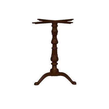 Imagem de Kit Pé de Mesa Base Trava Veroninha Alumínio Fundido Marrom - Shopmast