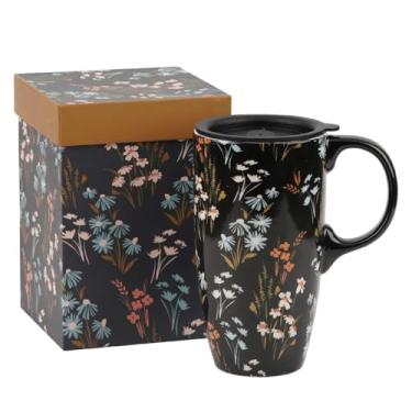 Imagem de Topadorn Caneca de café de cerâmica de 500 ml com tampa selada, caixa de cor premium incluída, perfeita para café e chá