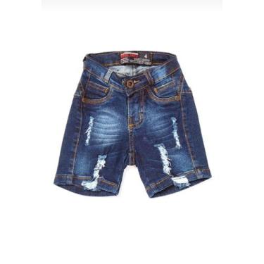 Imagem de Shorts jeans com lycra infantil menina - King boy, 4,6,8