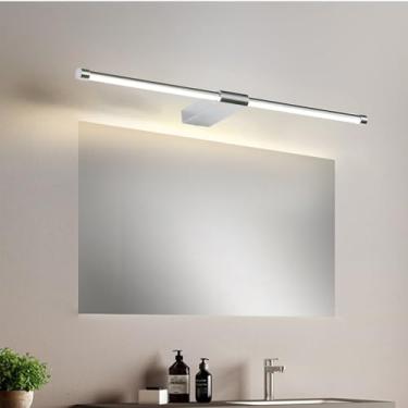 Imagem de Luz de espelho LED Arandelas de parede de banheiro Arandela moderna de metal impermeável Iluminação de imagem acrílica Iluminação de parede do banheiro para sala de estar quarto penteadeira (Luz