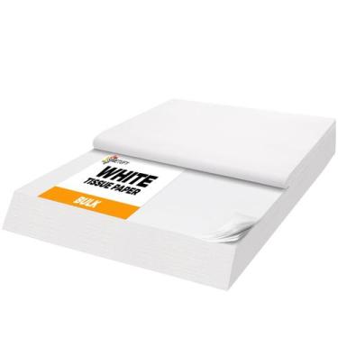 Imagem de Papel de seda Simetufy 1000 Folhas 51x76 cm Branco a granel