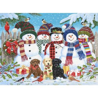 Imagem de Quebra-cabeças kepovin, 1000 peças, boneco de neve de Natal e inverno