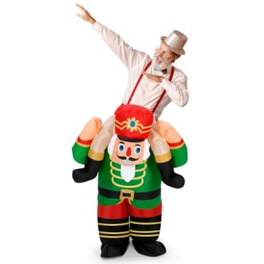 Imagem de VioraWhite Fantasia inflável de Natal Quebra-Nozes para adultos passeio em fantasia inflável inflável para homens e mulheres cosplay
