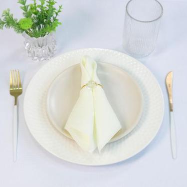 Imagem de Kit 4 Guardanapos Basic 35cm X 35cm Tecido Oxford Liso - EFFRONTE DECO