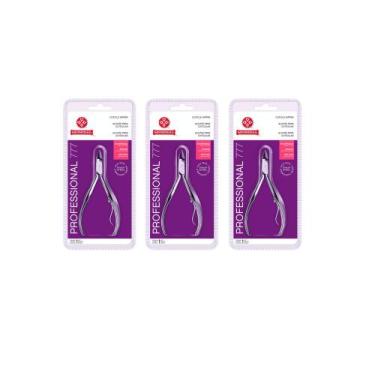 Imagem de Alicate Inox Cutícula Afiado 777 Profissional 3 Unidades Mundial, 3