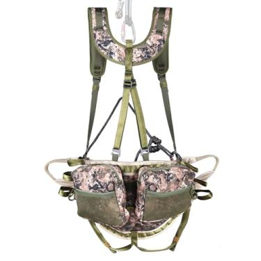 Imagem de NatureBlend Sela de caça, sela de árvore ultra confortável, acessórios leves para treestands, sela ajustável para escalada em árvores, equipamento essencial de caça (camuflagem - sela de caça geração