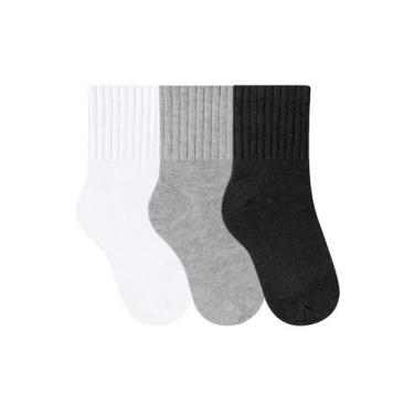 Imagem de Kit/3 Meia Cano Médio Selene 2370.001 Kids Algodão T. 25/28 29/34, 29/