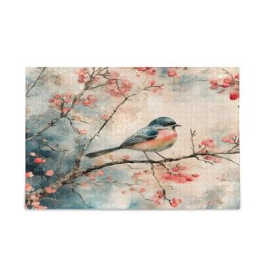 Imagem de WELLDAY Quebra-cabeça pássaro flor 1000 peças grande jogo de arte para adultos adolescentes