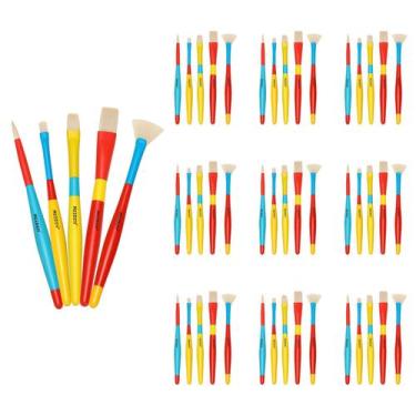 Imagem de Conjunto de pincéis MEEDEN Kids de 50 unidades para aquarela acrílica