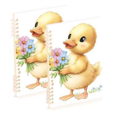 Imagem de Burbuja Cadernos com nome, papel pautado universitário A5 com 60 folhas, fichário para escritório, 2 unidades