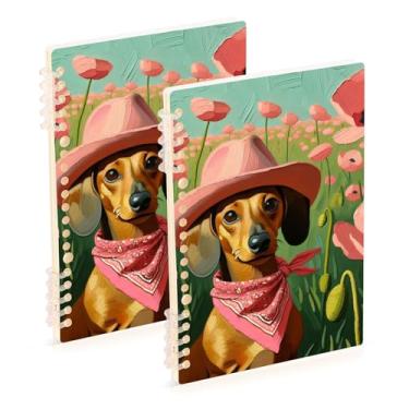 Imagem de Burbuja Cadernos com nome, papel pautado universitário A5 com 60 folhas, fichário para escritório, 2 unidades