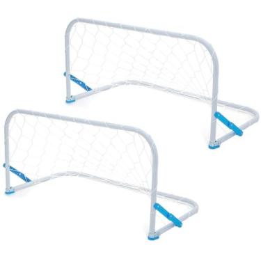 Imagem de Kit 02 Traves De Futebol Mini Gol De Aço A3  - Mep Kids
