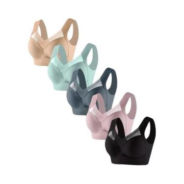 Imagem de Sutiãs Esportivos De Renda Com Copas Completas Para Mulheres, 5 Peças,