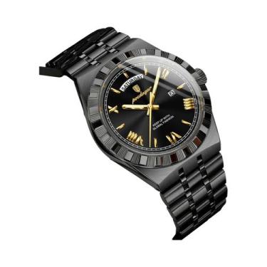 Imagem de Relógio De Luxo Masculino À Prova d'Água Com Data Luminosa Em Aço Inox