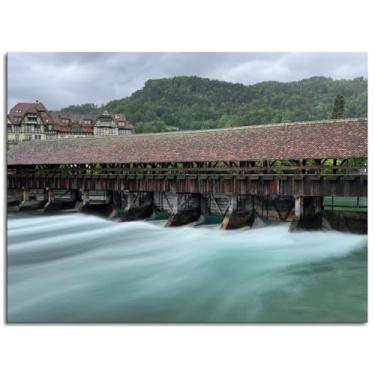 Imagem de River Poster Water Canvas Prints Paisagem Wall Art For Home 1 painéis Decorações Noframed 25.4 cm x 20.3 cm