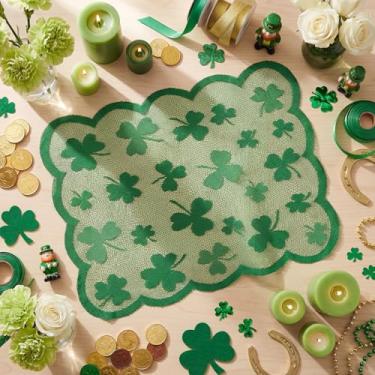 Imagem de Artoid Mode Jogo americano Lucky Shamrocks Lace Dia de São Patrício, conjunto de 2, tapetes de mesa de mola de 30,5 x 45,7 cm para decoração de festa, cozinha, jantar