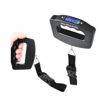 Imagem de Balança Digital Portátil Para Bagagem, Eletrônica Com Luz De Fundo Par