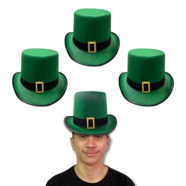 Imagem de Kit 3 Chapéu Cartola Verde Day Irish Leprechaun