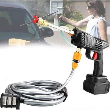 Imagem de Lavadora Alta Pressão 21v Sem Fio Portátil C- Bateria, Carregador E Bico Multifuncional