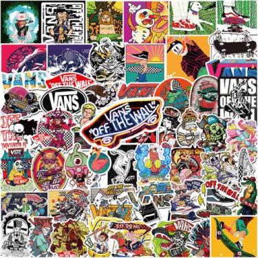 Imagem de Conjunto de adesivos Van Off The Wall, 100 unidades de mala de skate e
