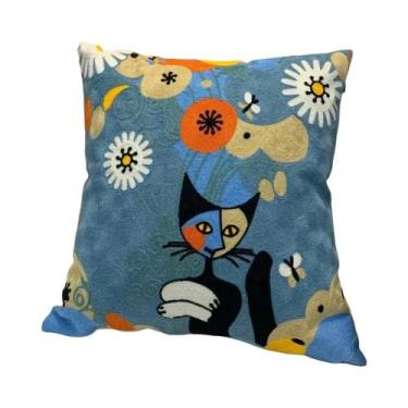 Imagem de Capa De Almofada Decorativa Abstrata Impressa Em 3D Picasso Para Sofá,