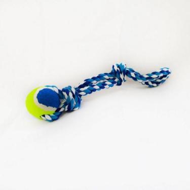 Imagem de Brinquedo Mordedor Cachorro Corda Pet Bola Tênis Cães DOG004 - Elo