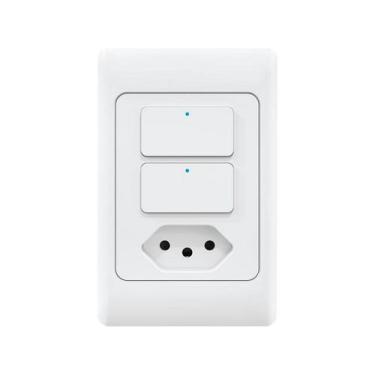 Imagem de Interruptor Smart AGL KS825, Wi-Fi, Bivolt, Tomada e Interruptor Tecla