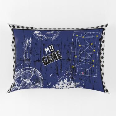 Imagem de Porta Travesseiro Fronha Avulsa Estampada Futebol Game 70cm X 50cm - Digital Juvenil Infantil Moderno Decorativo Esporte