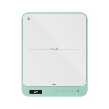 Imagem de Cooktop de Indução Fischer 1 Boca Vitrocerâmico Digital Touch Portátil Verde Bivolt