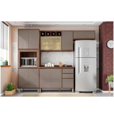 Imagem de Balcão Luciane Yara 2 Portas 3 Gavetas Sem Tampo 120 Cm 1304/199 Vanilla/Grafite