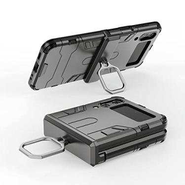 Imagem de Capa protetora anti-choque para Samsung Z Flip4 para Samsung Galaxy Z Flip4 5G Flip 4 Capa de proteção pesada, preta, para Samsung Z Flip 4
