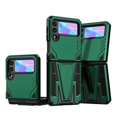 Imagem de Estojo dobrável magnético Kickstand para Samsung Galaxy Z Flip 3 Flip4 Flip 4 5G Flip3 Capa protetora contra quedas Bolsa para telefone Funda Coque, verde, para galaxy Z flip 4