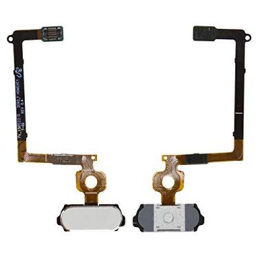 Imagem de Peças de reparo de cabo flexível compatíveis com Samsung G920F Galaxy S6 (botão de menu, branco, com plástico, com componentes)