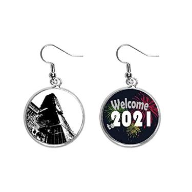 Imagem de Taipei 101 Building China National Ear Pingentes Brincos Joias 2021 Blessing