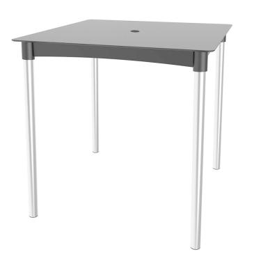 Imagem de Mesa Para Jardim 4 Lugares Com Furo Para Ombrelone Preto